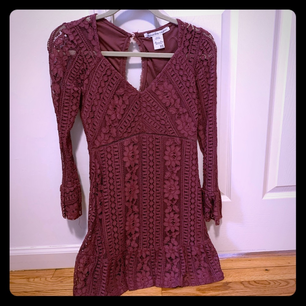 American Rag Burgundy Lace Dress